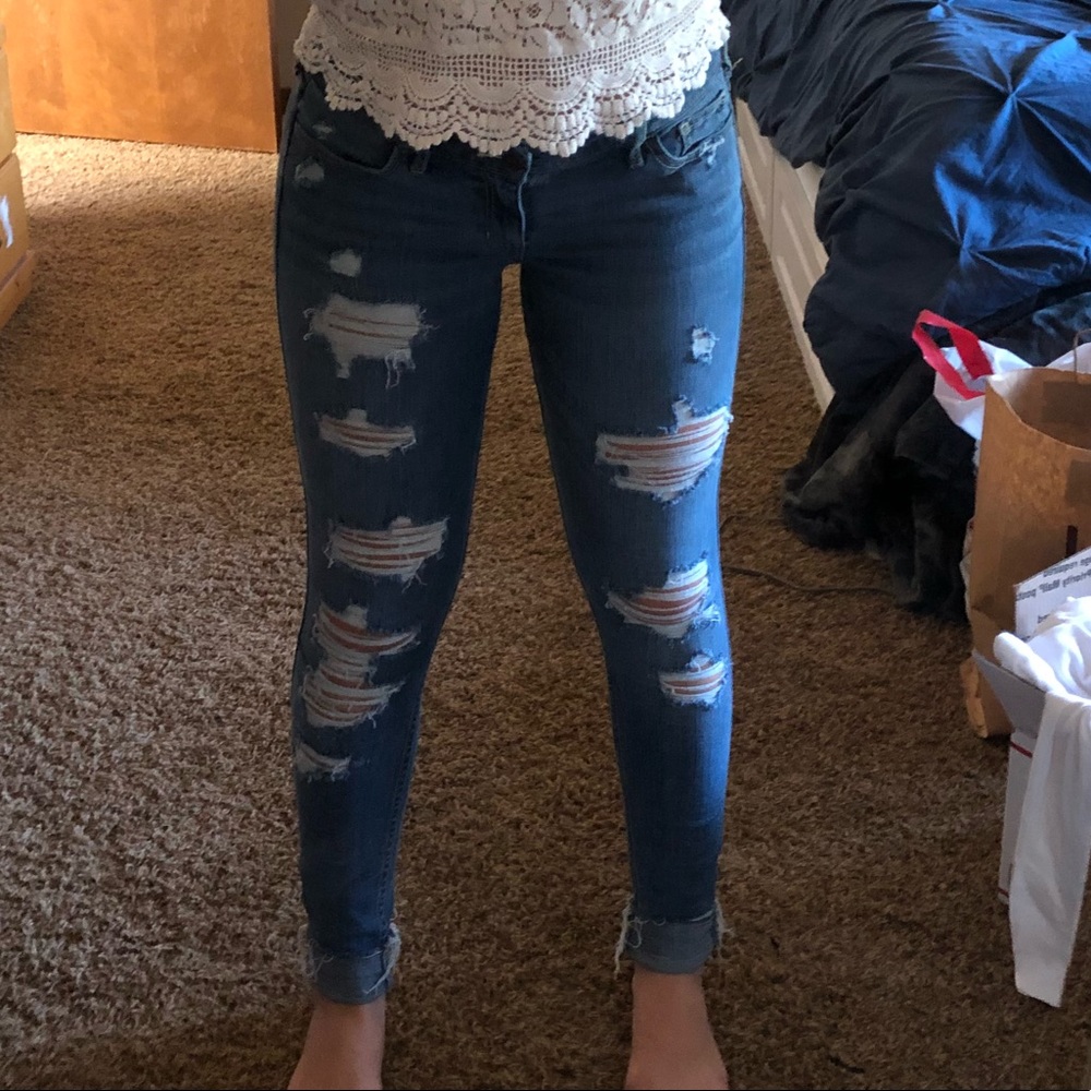 Hollister ripped jeans